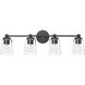 Lauryn 4 Light 30.5 inch Matte Black Vanity Light Wall Light